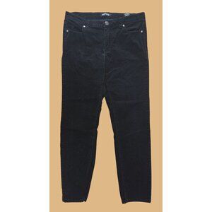 Buffalo David Bitton Womens Mid-Rise Skinny Corduroy Pants 10/30 Black